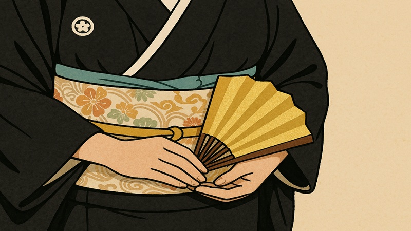 末広をさす位置と差し方の違い