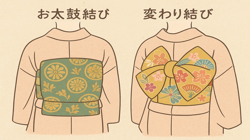 お太鼓結びと変わり結びの違いとは
