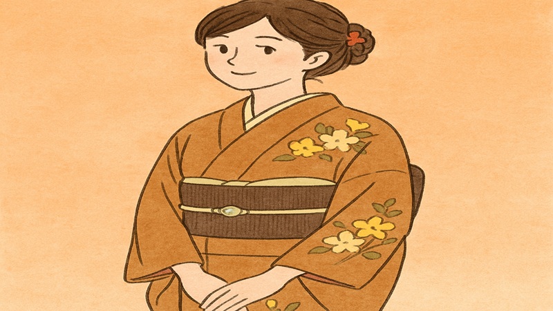 カジュアルダウンには帯留めが便利