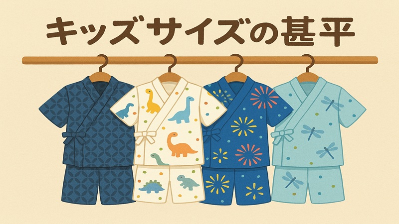 キッズサイズの甚平ラインナップ