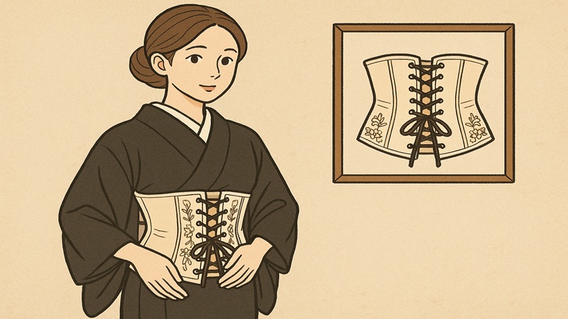 コルセットベルトを取り入れた着こなし