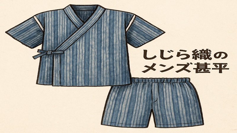 大人(メンズ)向けのしじら織り