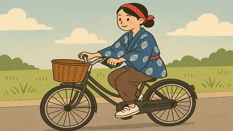 自転車や車運転時に便利なもんぺとは