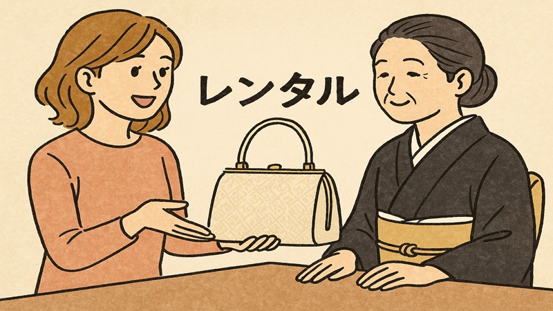 留袖のバッグのレンタルも選択肢に