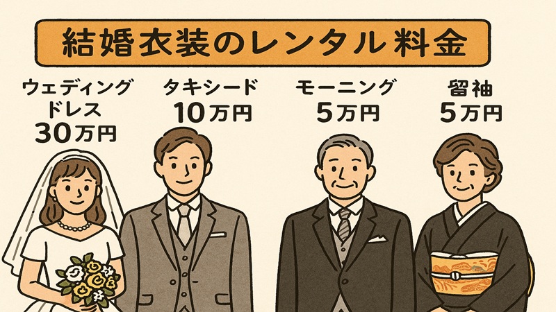 タカミブライダルのレンタル料金と留袖の相場とは