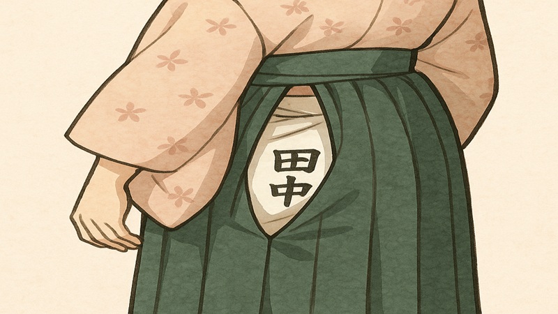 隙間から名前が見えるのはなぜ？