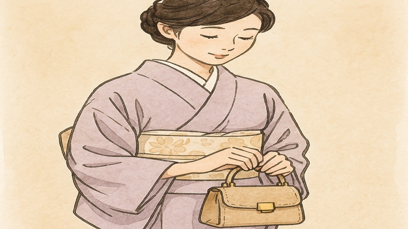 小さめバッグが引き立てる上品な着こなし
