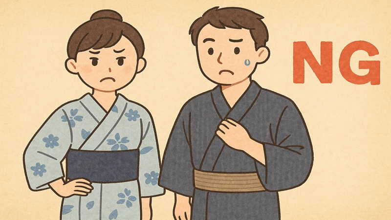 浴衣のNG着方は？