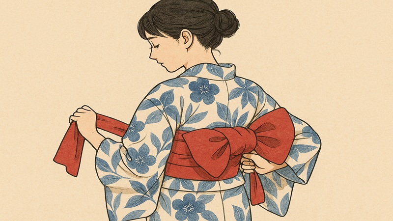 浴衣に作り帯が恥ずかしいを克服する方法