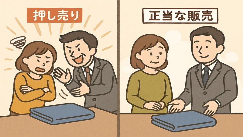 押し売りの噂と実際の販売スタンス