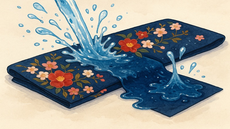 水に濡れると縮む？