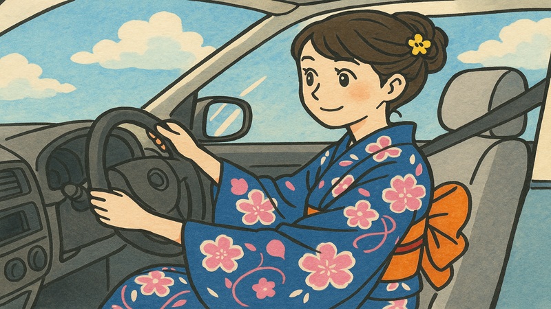 浴衣で自転車や車の運転をする基本と注意点