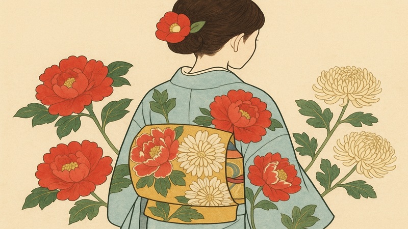 着物の牡丹や菊の柄が示す季節の基本と楽しみ方