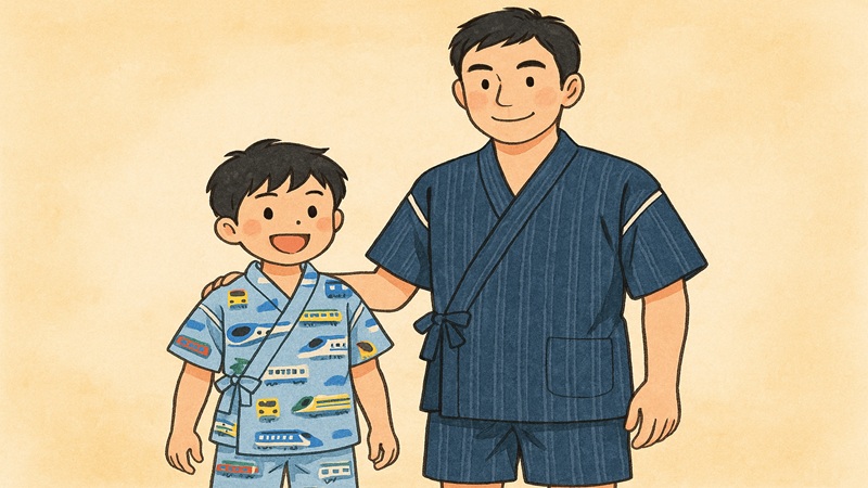 甚平ならしまむら(メンズもキッズも)！サイズ・時期・コーデを解説