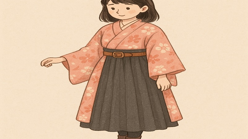 着物の下に履く方法