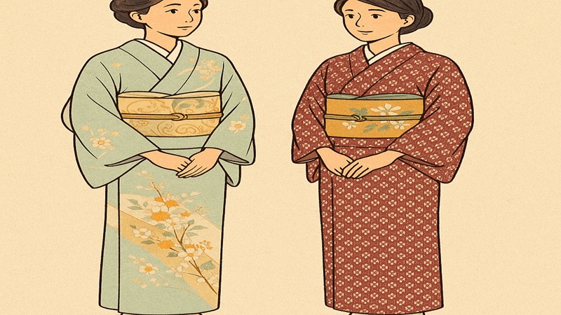 着物（訪問着）の格と小紋の違い