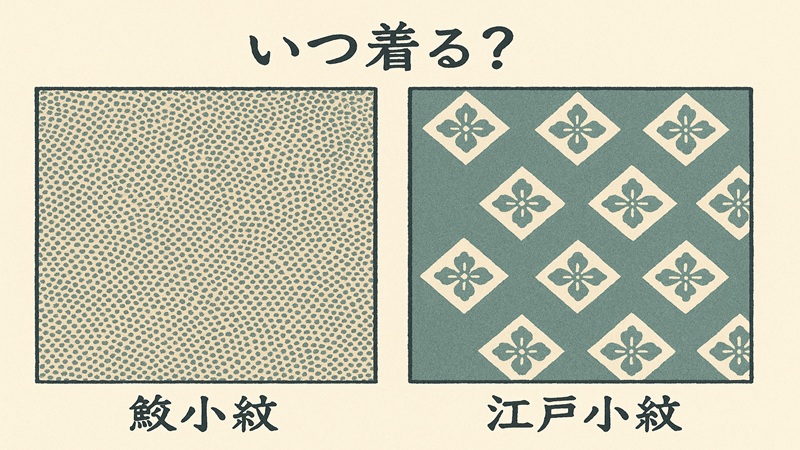 江戸小紋との違い。格は？