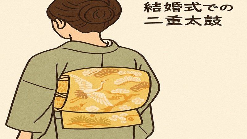 結婚式での二重太鼓