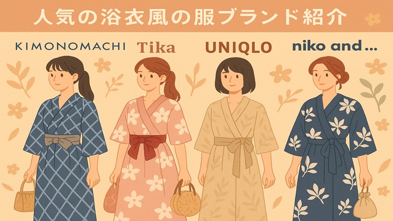 人気の浴衣風の服ブランド紹介