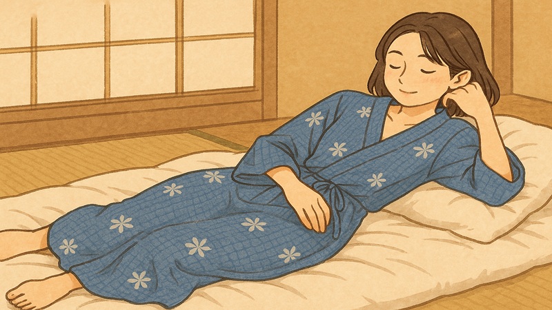 浴衣風パジャマとしても使えるデザイン