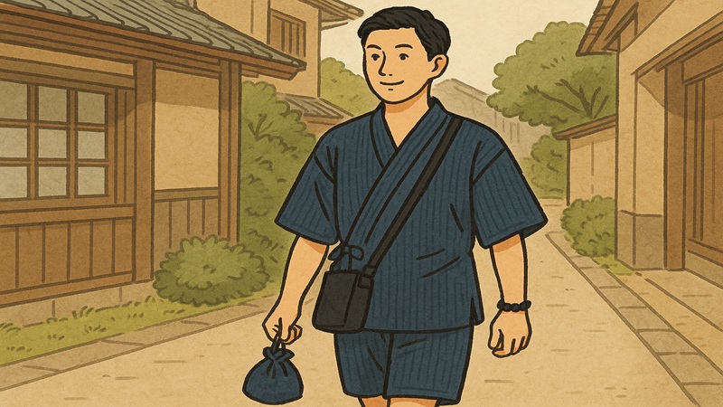 甚平で外出する場合のカバンやバッグの選び方