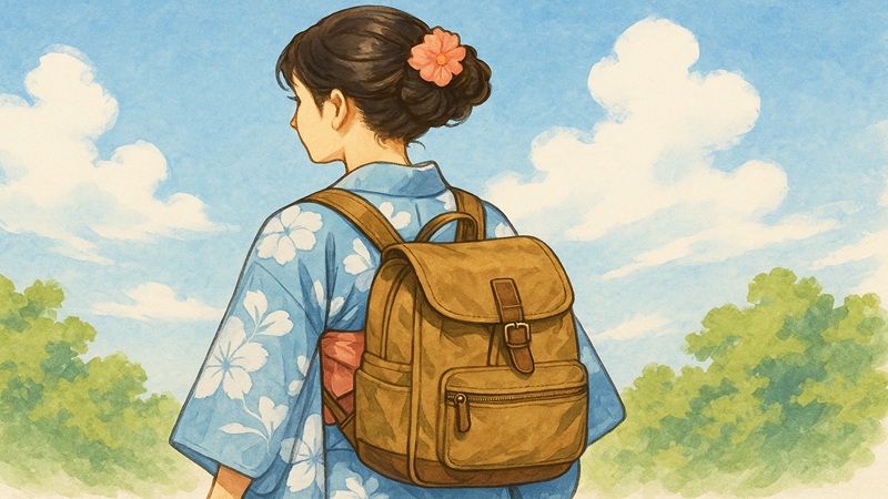 着物や浴衣にリュックでお出かけするには