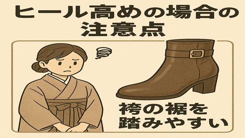 ヒール高めの場合の注意点