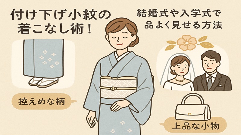 付け下げ小紋の着こなし術！結婚式や入学式で品よく見せる方法