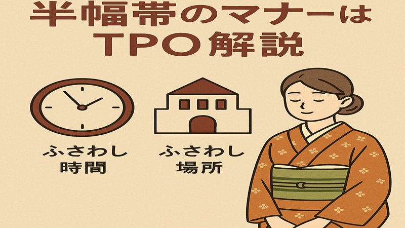 半幅帯のマナーは？TPO解説