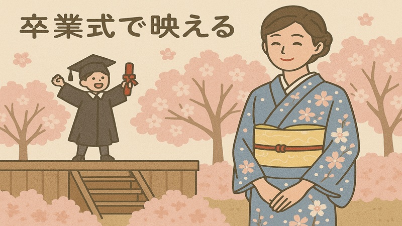 卒業式で映える