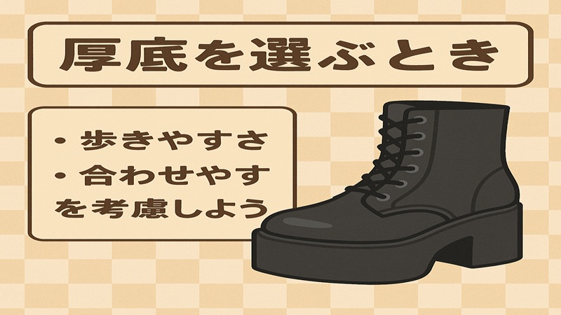 厚底を選ぶとき