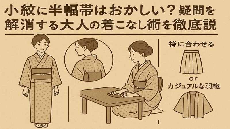 小紋に半幅帯はおかしいのか。基準を解説
