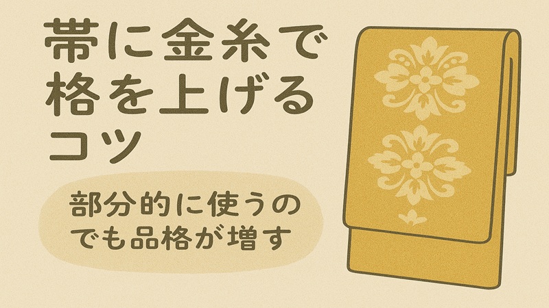 帯に金糸で格を上げるコツ