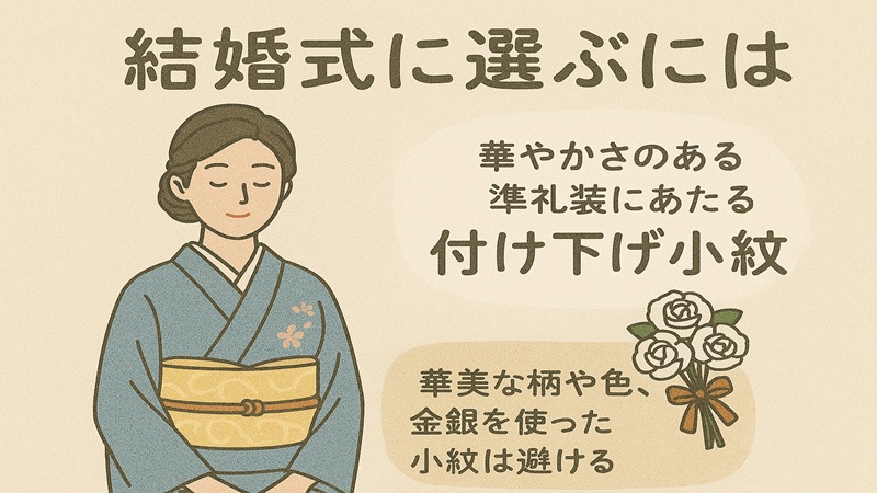 結婚式に選ぶには