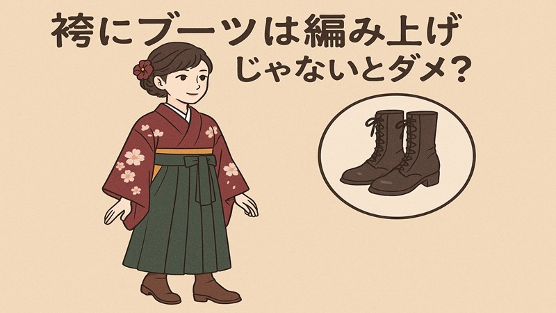 袴にブーツは編み上げじゃないとダメ？