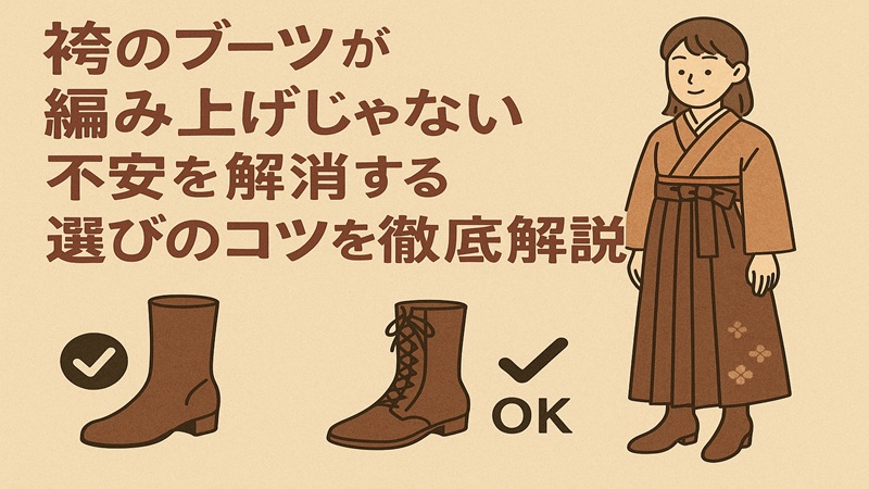 袴のブーツが編み上げじゃない不安を解消する選びのコツを徹底解説